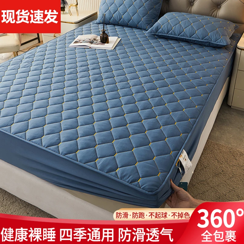 A类夹棉床笠单件磨毛加厚防滑床罩床垫套保护罩防尘床单床套罩子