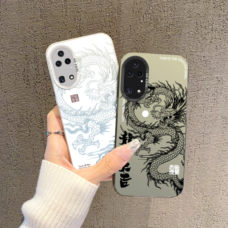 适用于【华为P50Pro】新年款2024龙年大吉镭射IMD中国风防摔手机壳