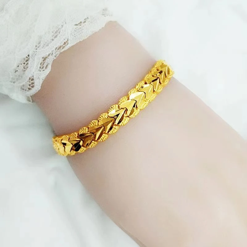 合金手链 心心相印手链   女款可调节气质时尚百搭不掉色经典