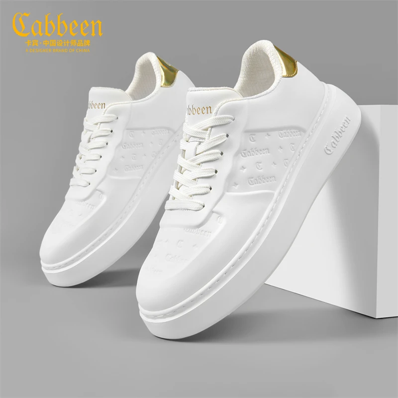 卡宾潮牌男鞋小白鞋男高级感板鞋秋季2024新款男士休闲鞋厚底鞋子