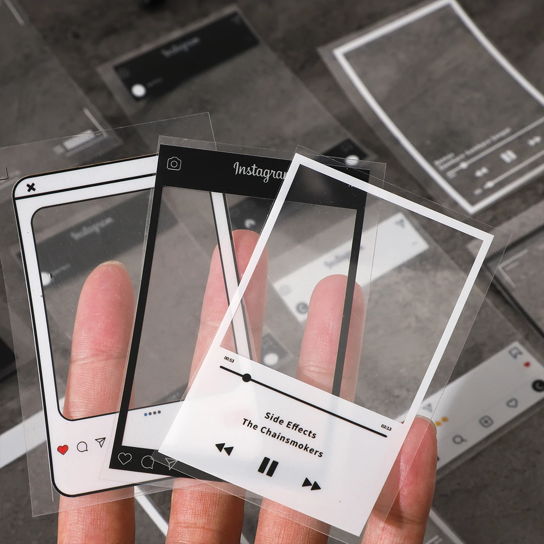 生活边框pvc手账贴纸复古相框造景拼贴痛包出卡装饰素材贴画