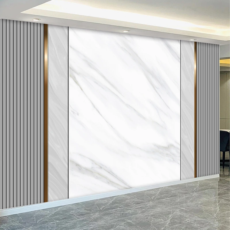 新款定制3D电视背景墙墙壁画壁布18D影视墙纸墙布现代简约大理石