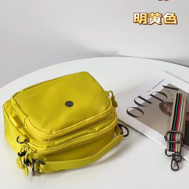 1530时尚百搭小包包黄色ins韩版单肩包休闲女士防水小众简约潮流