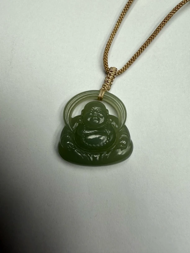 和田玉蜂蜜水吊坠