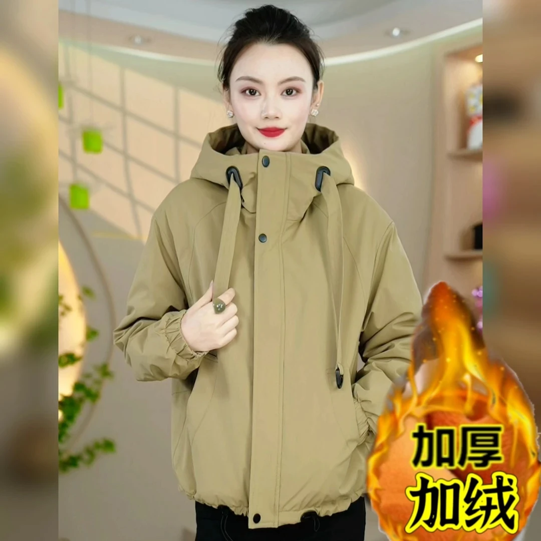 加绒加厚派克服短外套女2024冬季新款时尚洋气防风保暖休闲上衣潮