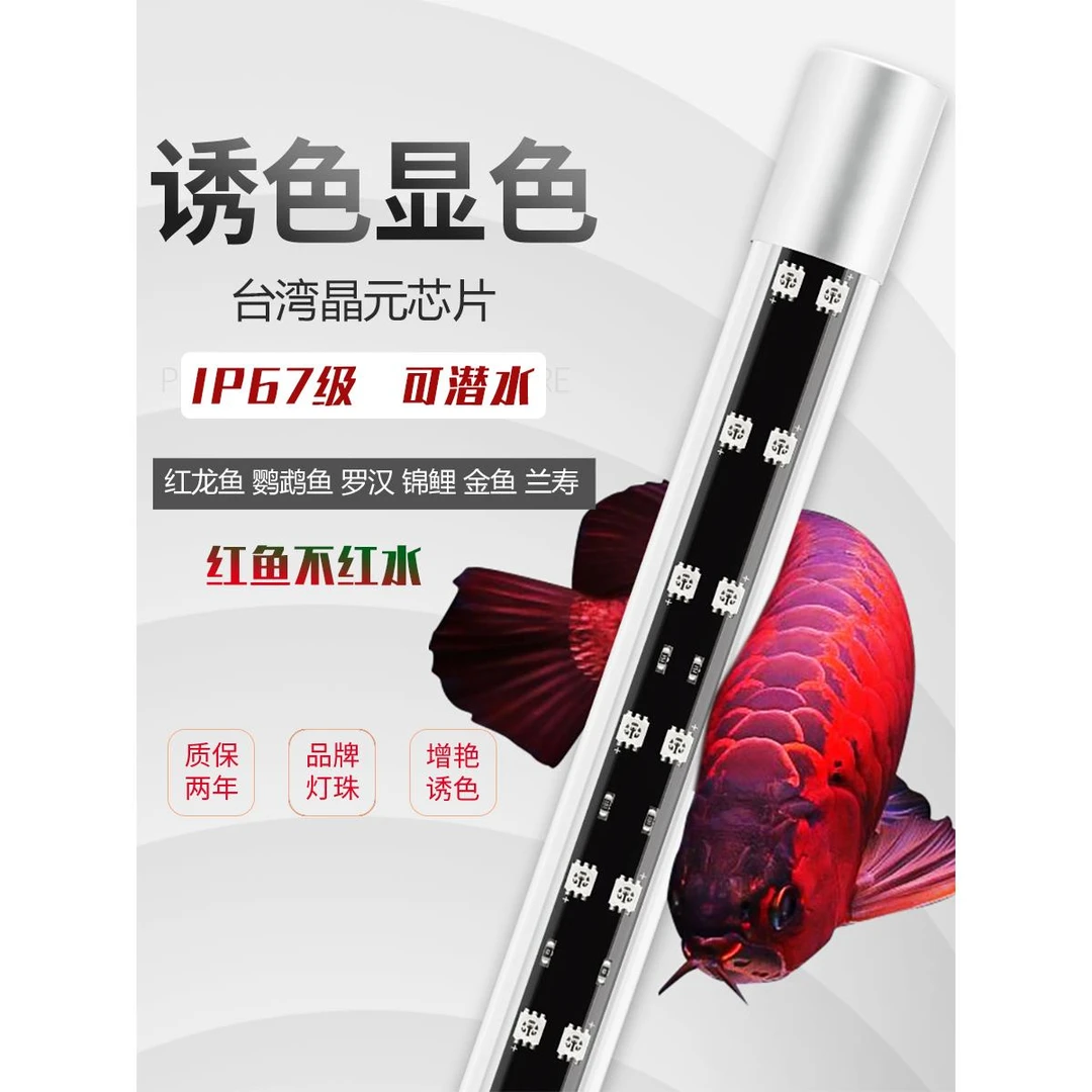 鱼缸灯led灯防水照明水族箱专用灯管专业锦鲤龙鱼发色增艳增红