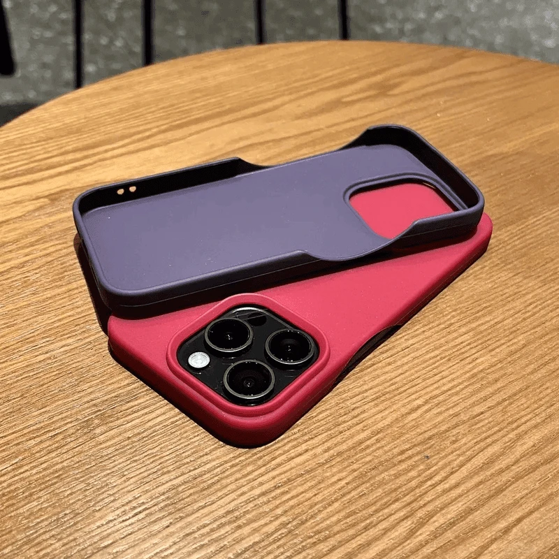 简约无边框纯色大孔适用iPhone15promax苹果14手机壳13软套yy
