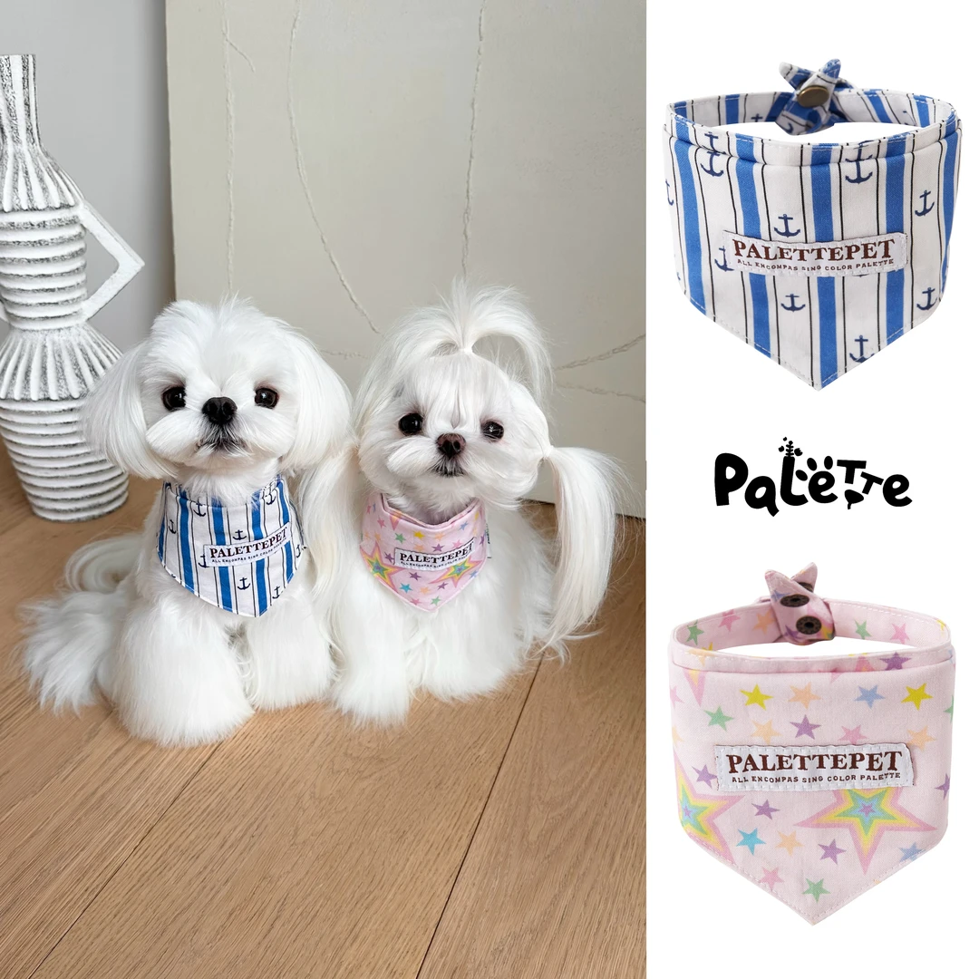 PalettePet秋冬宠物服饰猫咪狗狗限定刺绣LOGO贴布三角巾
