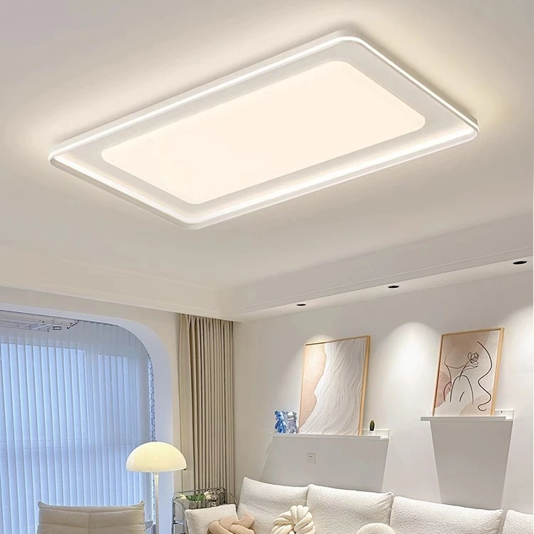 美国普瑞全光谱吸顶灯高级感客厅灯护眼现代简约卧室奶油灯具套餐