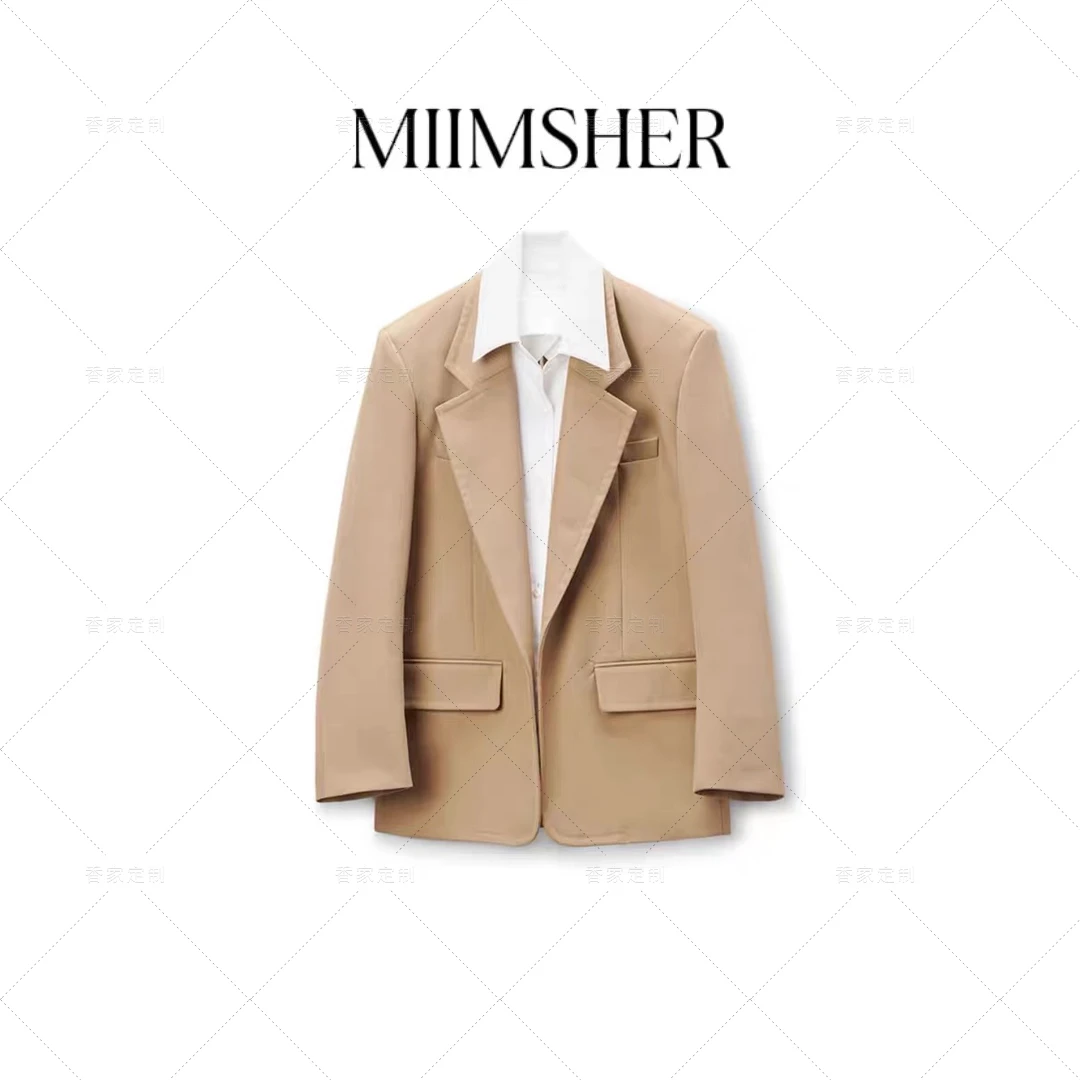 摩登巴黎西装秋季假两件加大斜纹轻奢显瘦西服MS241744