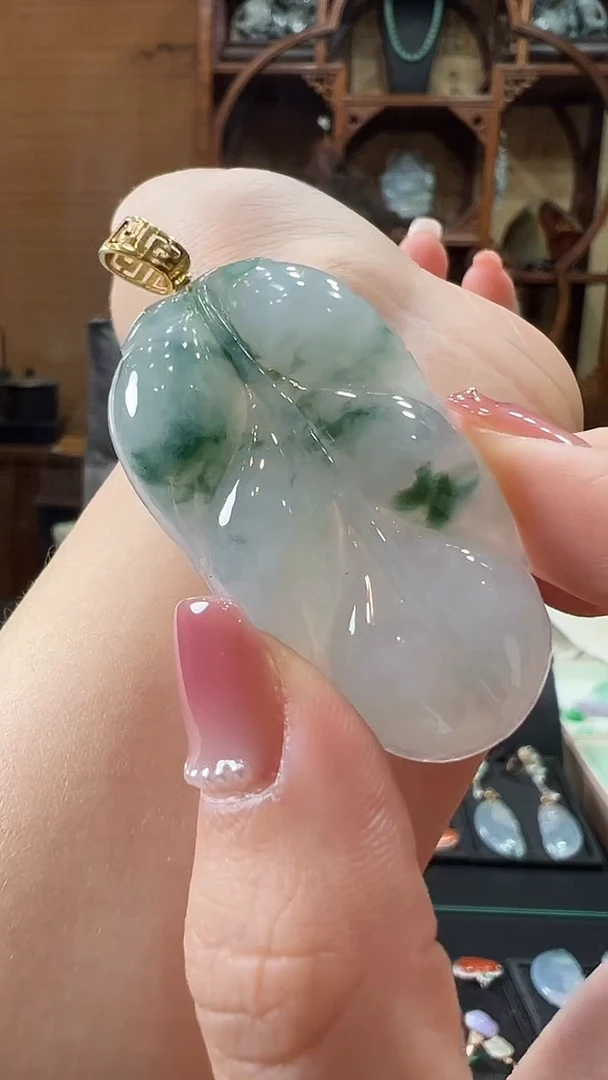 【闪购商品】翡翠颈饰18K金镶嵌挂件