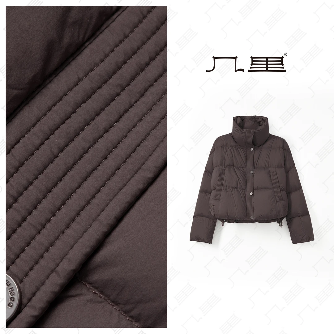 几里与麻【泡芙款】洋气保暖立领羽绒服 衣长57 胸围142 1110688