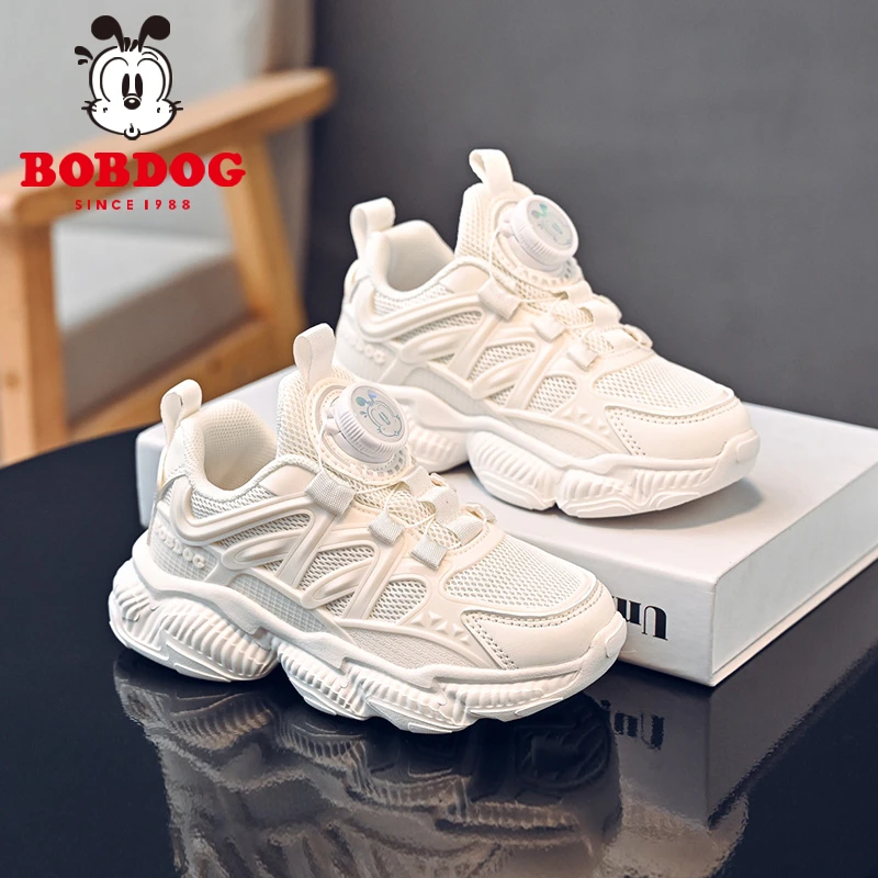 巴布豆女童鞋儿童运动鞋春秋季2025新款学生小白鞋软底男童休闲鞋
