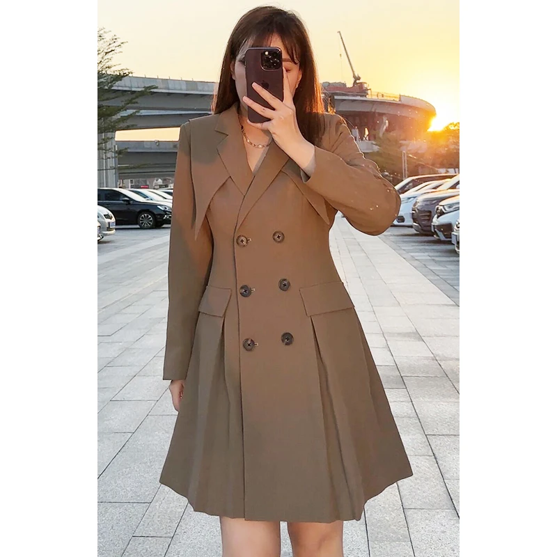 微胖定制~【梦游爱丽丝】秋冬时尚气质收腰显瘦韩版西装裙HC324