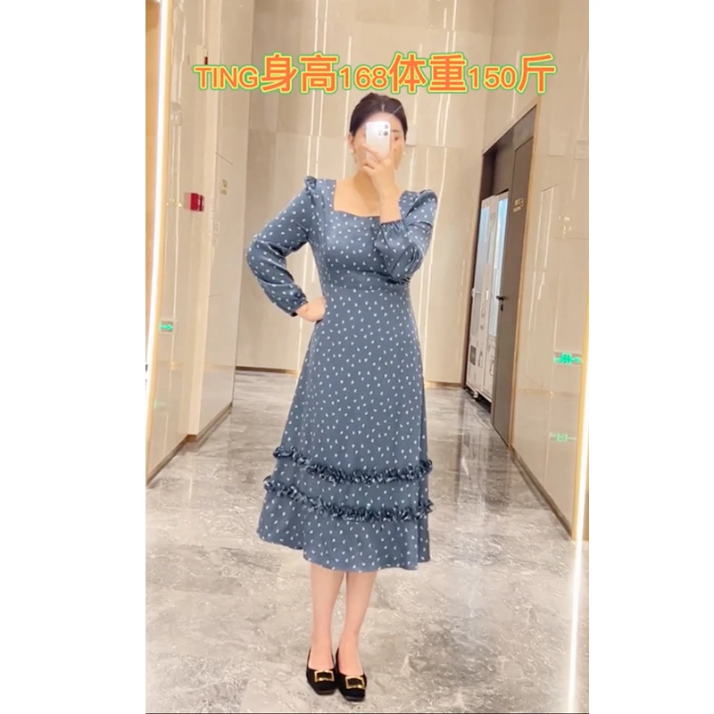 WT243【半塘少女】长袖显瘦连衣裙