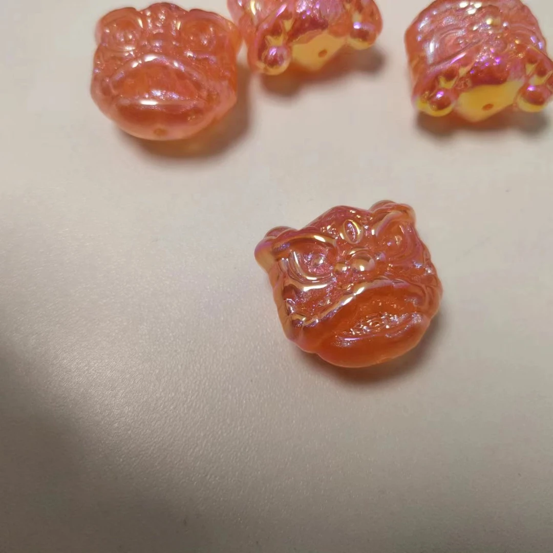妮妮精选【海家】冰美人直孔醒狮爱马仕橙手工diy饰品配件