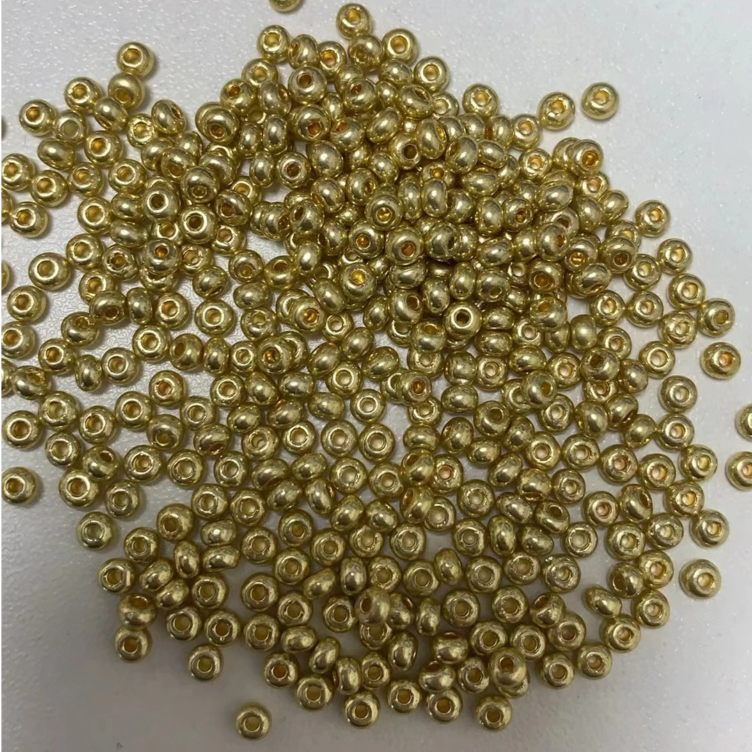 钛钢树脂吊坠 小【海家】璀璨金银小米珠3MM手工diy饰品配件