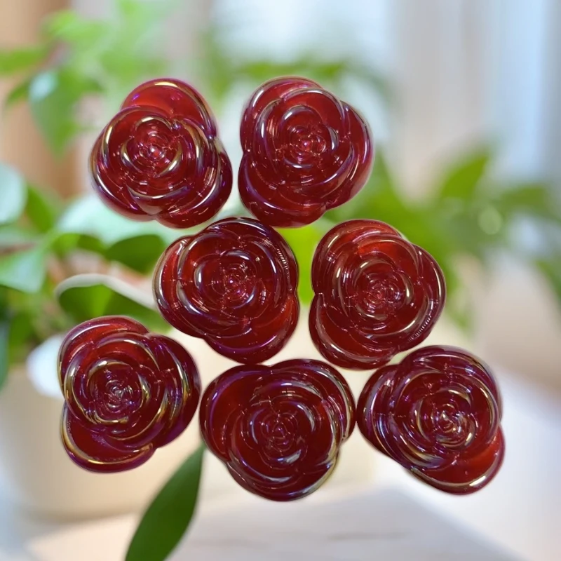 妮妮精选【海家】 AE19 人鱼姬2.5偏孔玫瑰花20MM手工diy饰品配件