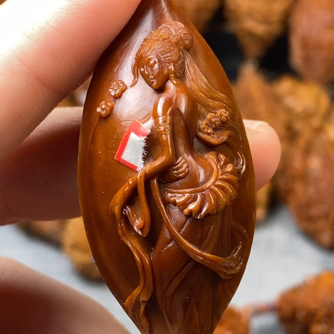 橄榄核核雕天*缘核雕单子