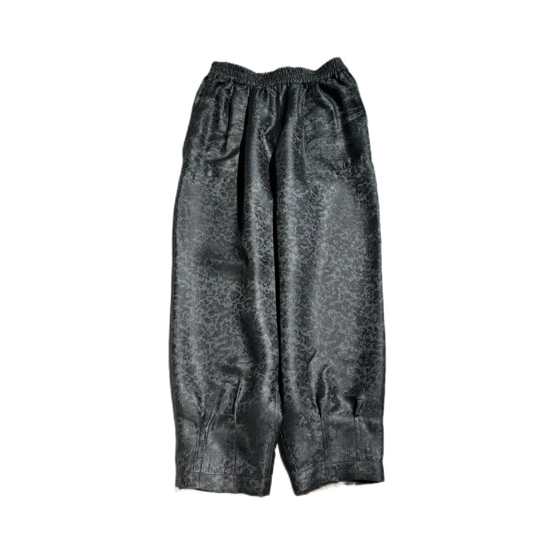 香云纱桑蚕丝小龙花休闲小脚裤时尚百搭显瘦