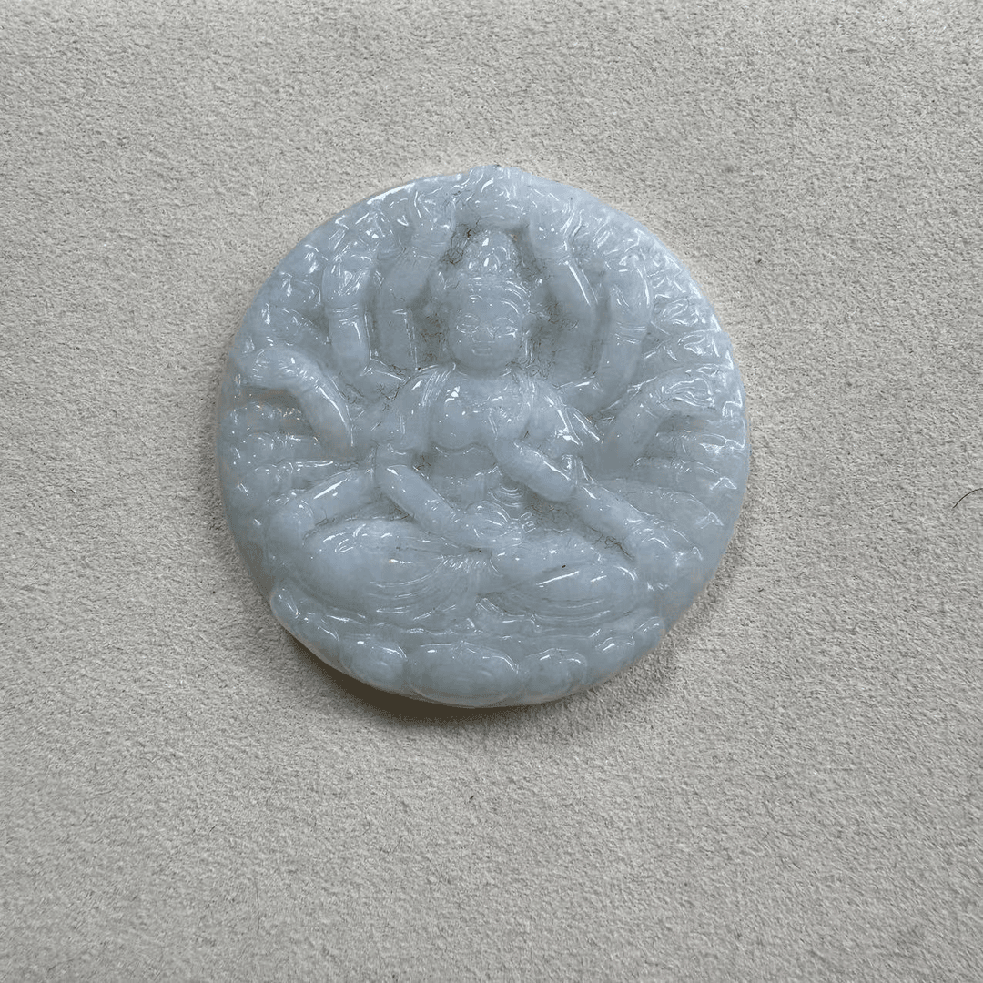 天然A货翡翠千手观音挂件DY@@WS40721H050