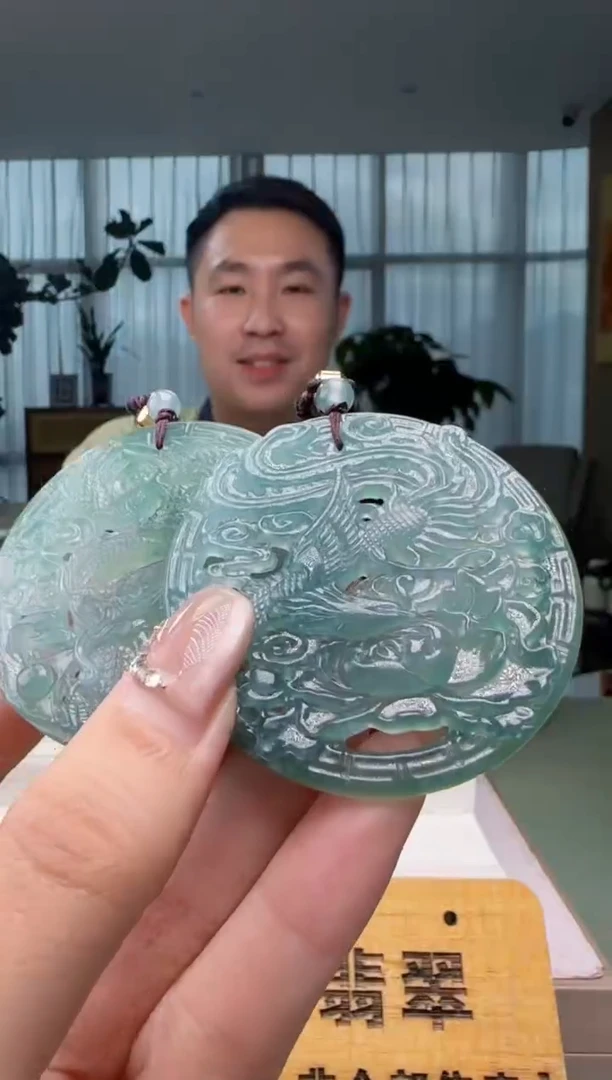 【闪购商品】翡翠吊坠(不含链)未镶嵌一对MM@@WS41029H026