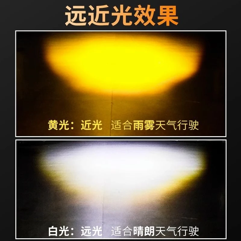 电动车车灯超亮强光前灯夜骑透镜大灯摩托车led远近光外置射灯