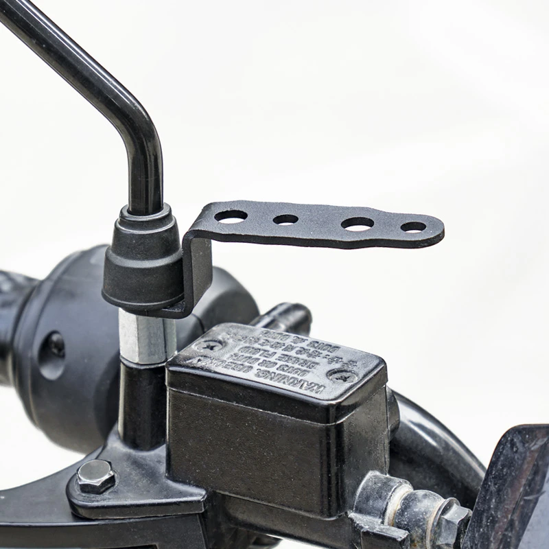 电动摩托车踏板电瓶通用后视镜反光镜改装射灯不锈钢拓展支架配件