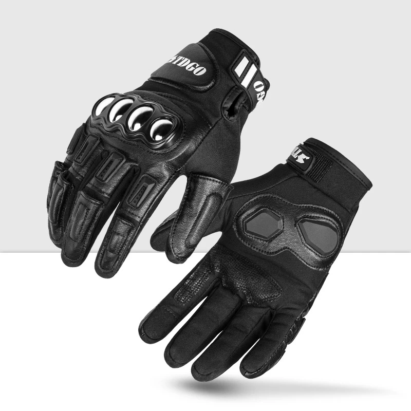 摩托车手套秋冬防风保暖复古男骑行护壳防摔骑士用品机车装备触屏