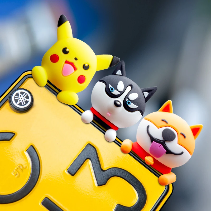 摩托车挂件公仔玩偶装饰品机车车牌加强粘胶升级版电动电瓶车可爱