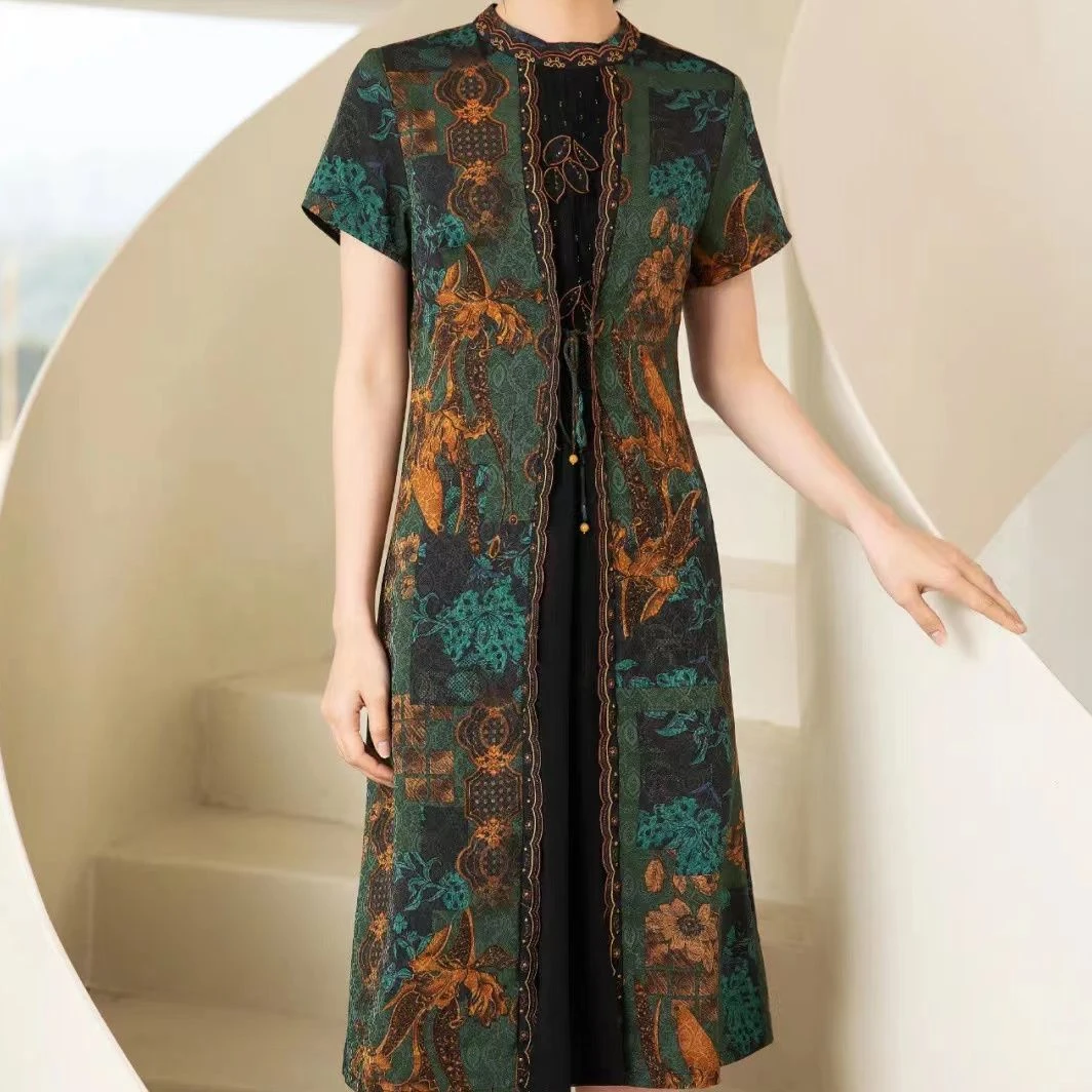 6681-11款刺绣女士连衣裙