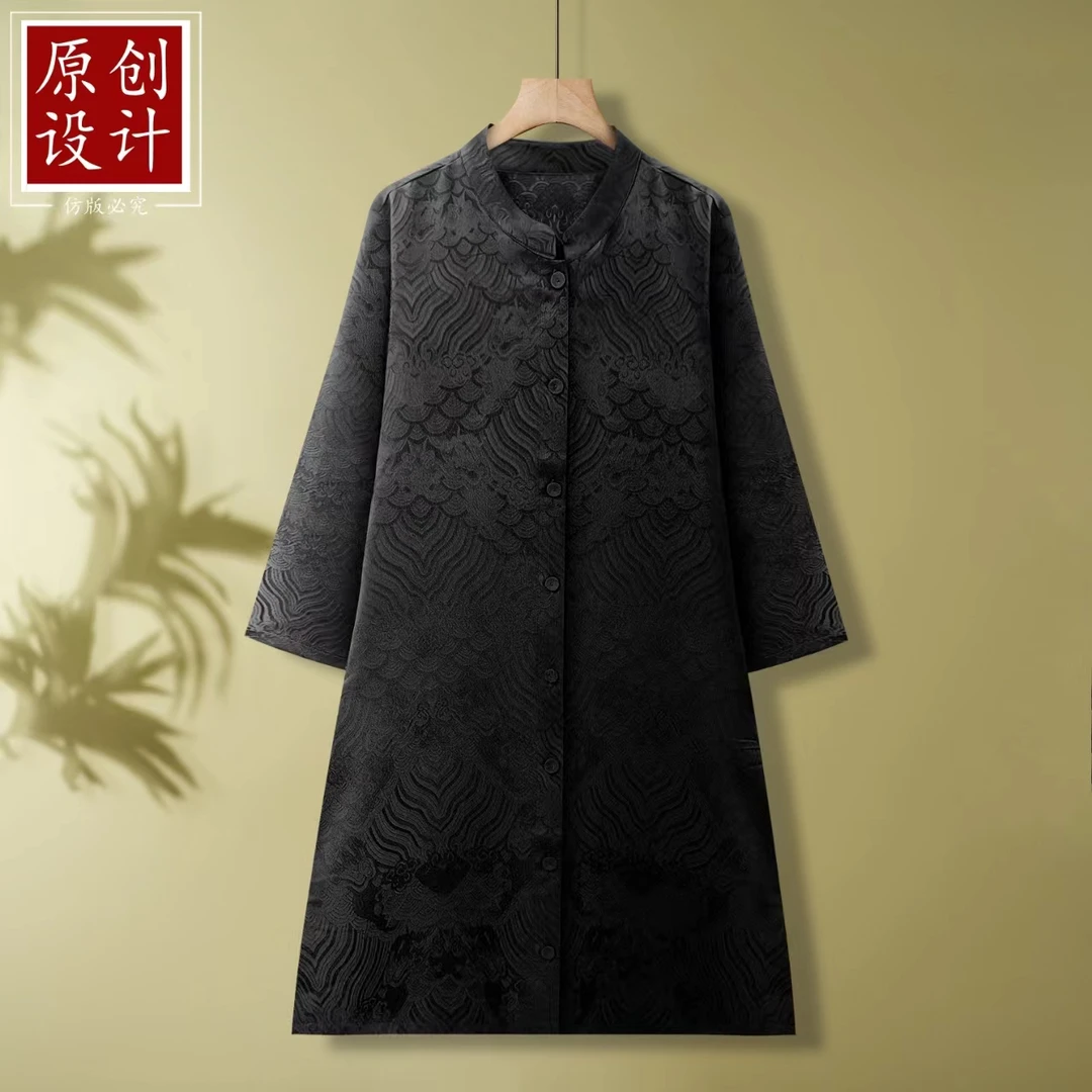 1265-11（黑）新款舒适时尚风衣