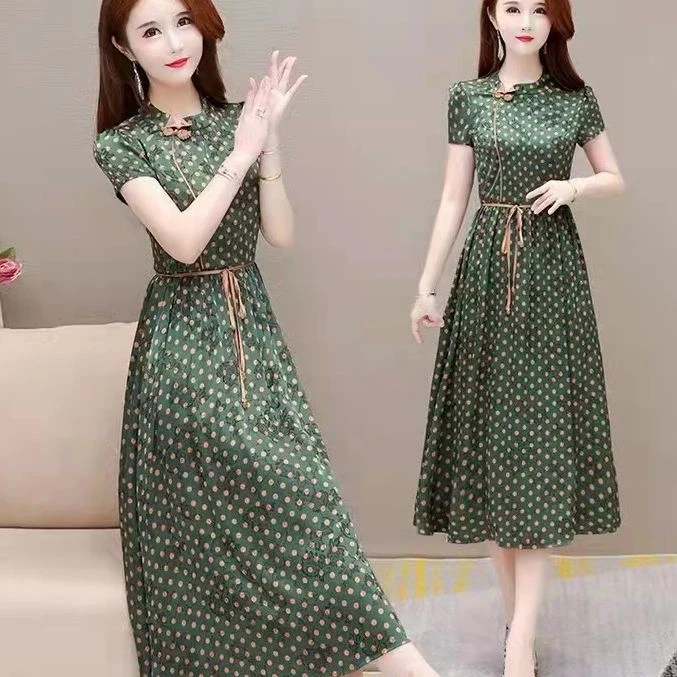 1998-11新款时尚系带显瘦连衣裙