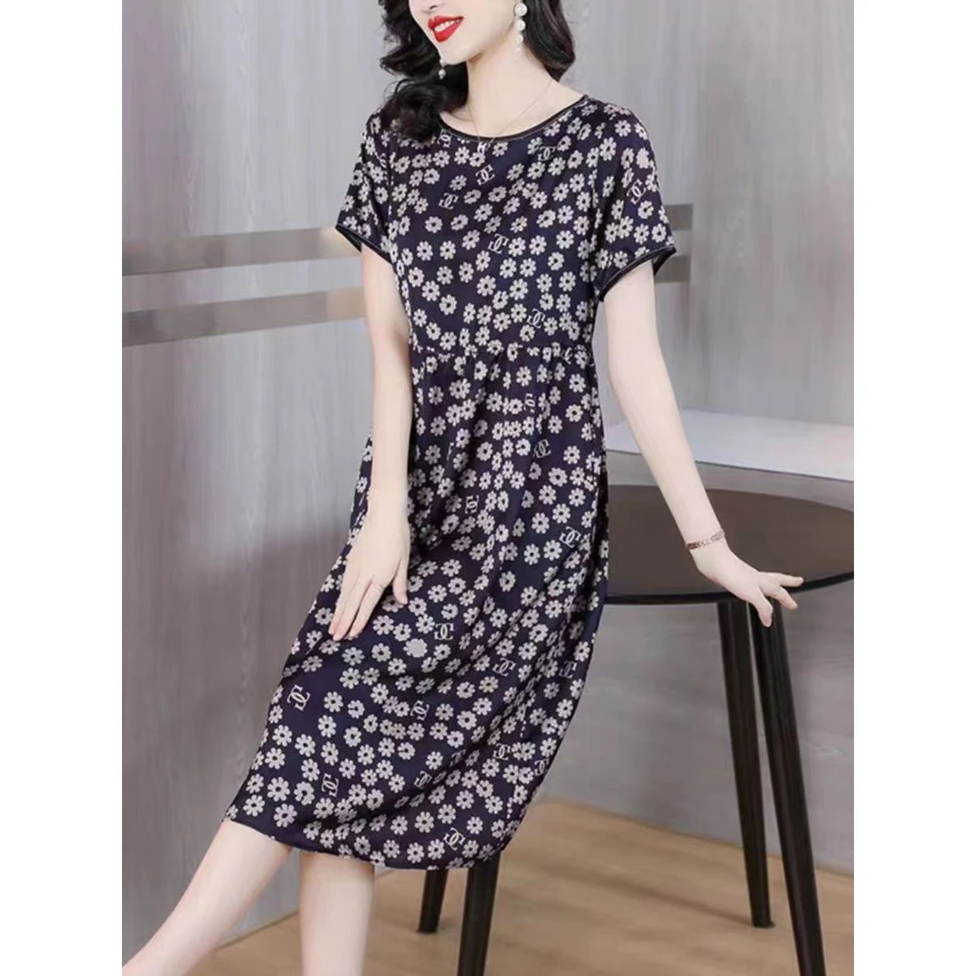 1-015-10新款舒适印花连衣裙