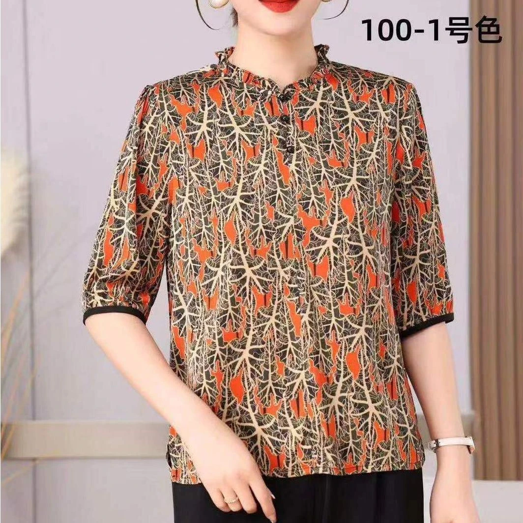 3-100-11新款舒适时尚印花小衫