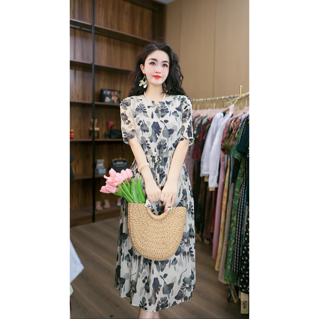 1978-25新款舒适时尚印花连衣裙