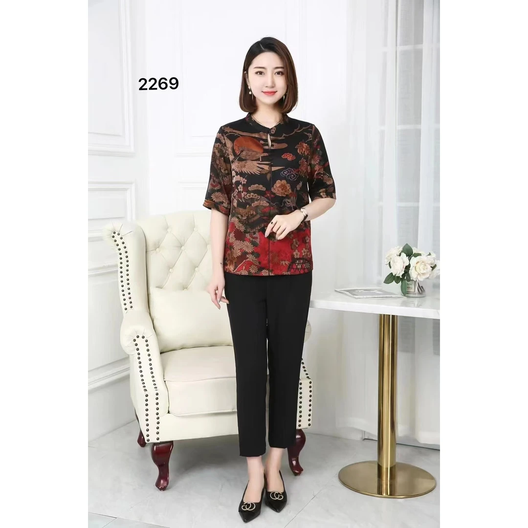 8-2269-11新款精致中国风印花小衫