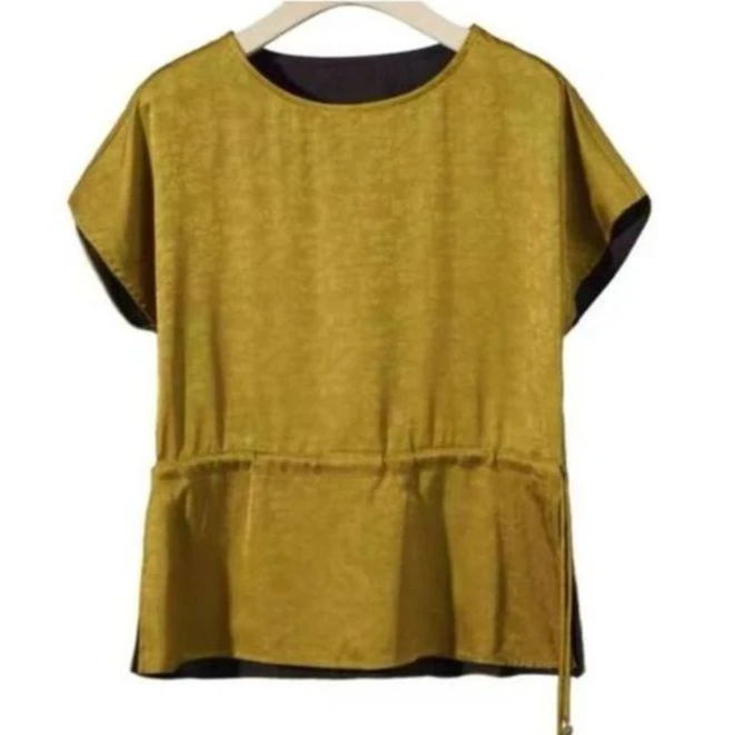 8885-25新款女士双面穿小上衣T恤