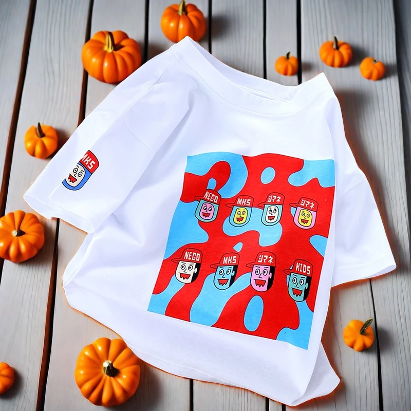 男童短袖T恤条纹儿童体恤衫半袖圆领2024夏装新款潮可爱时尚