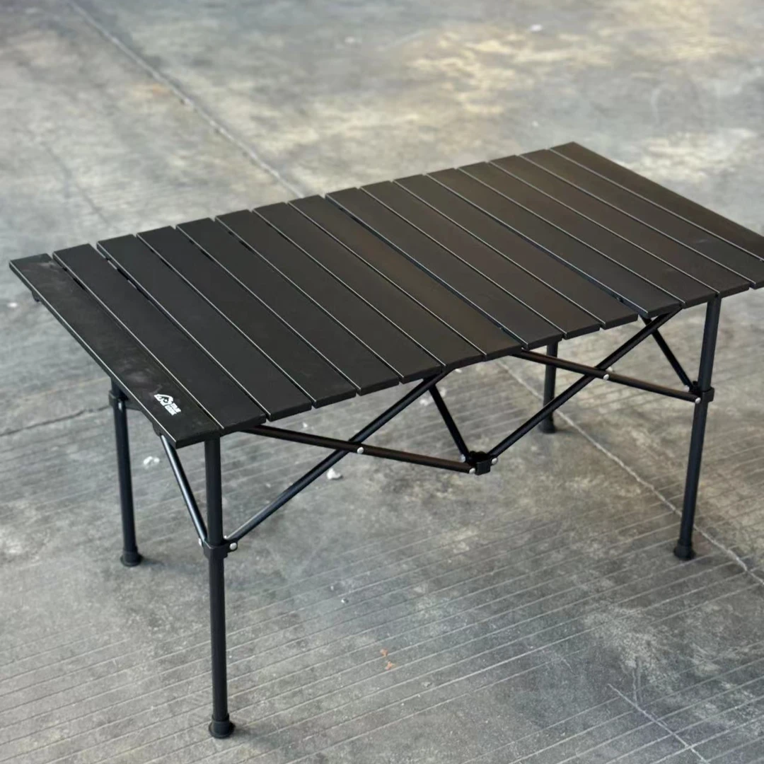 出美国很扎实的户外折叠桌蛋卷桌-黑 053