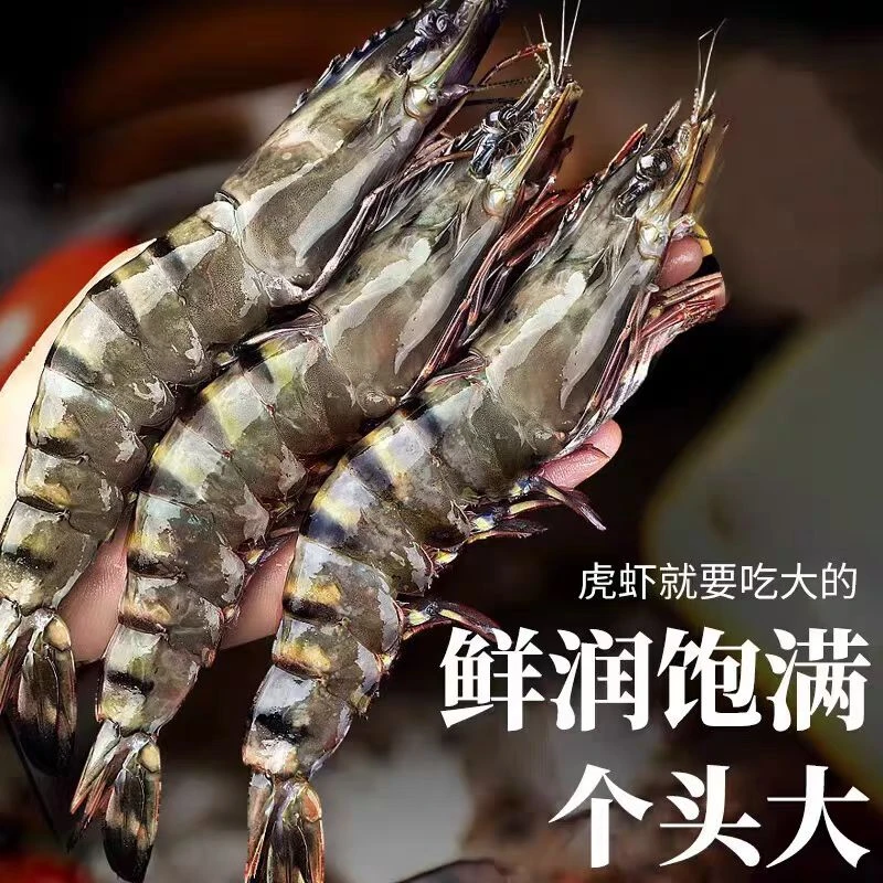 【大号21/25】一斤11-12只 黑虎虾3斤口感鲜甜肉质Q弹顺丰冷链包邮