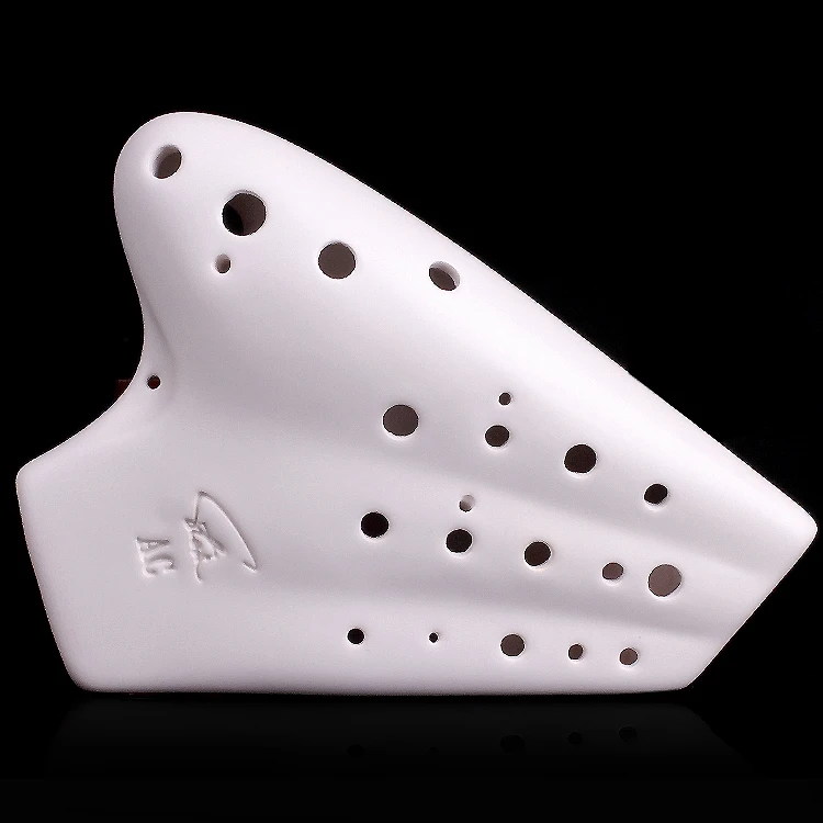 武老师甄选Forte型三管AC无光白 中音C三管零基础初学演奏陶笛