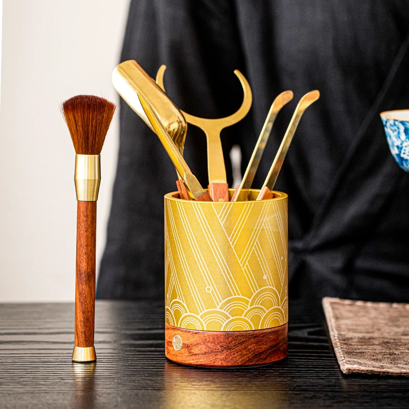 花梨木茶道配件茶则新款家用茶道六君子套装轻奢茶夹茶勺茶具用品