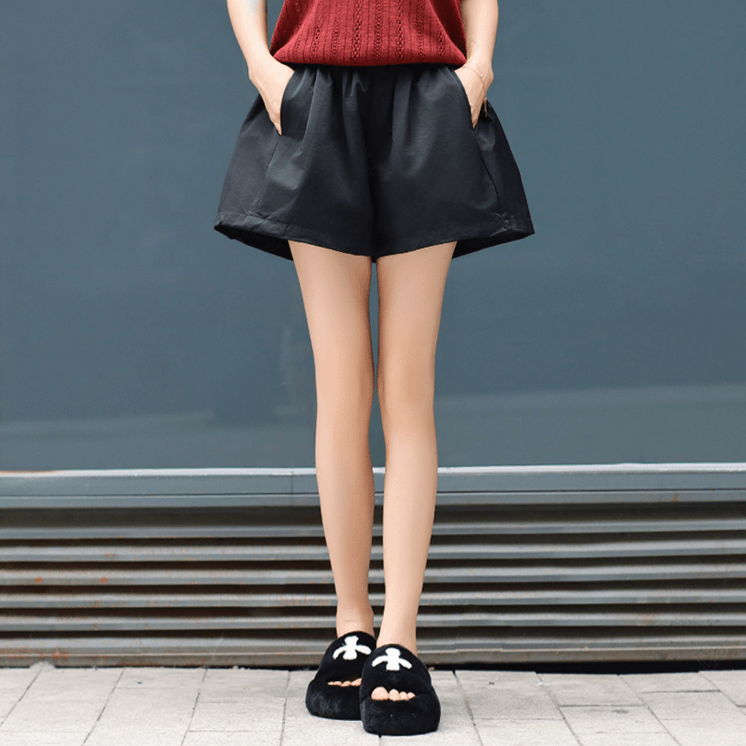 初晓2024年夏季新款女士休闲短裤 黑色黑点 时尚百搭潮流 8189