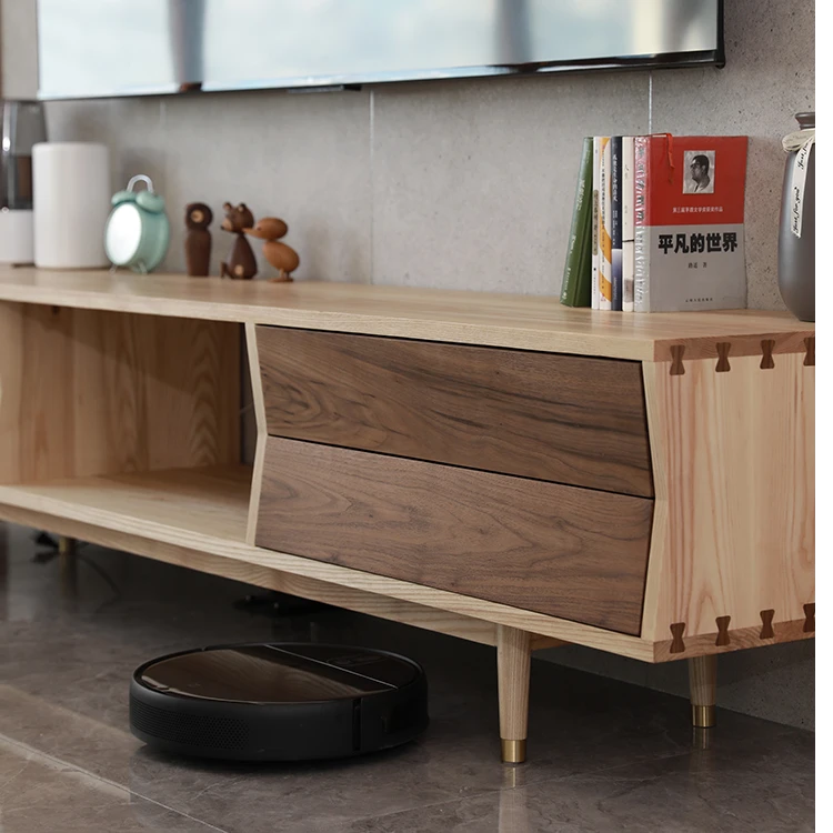 原木智工坊  黑胡桃电视柜樱桃木白蜡木客厅现代北欧设计师
