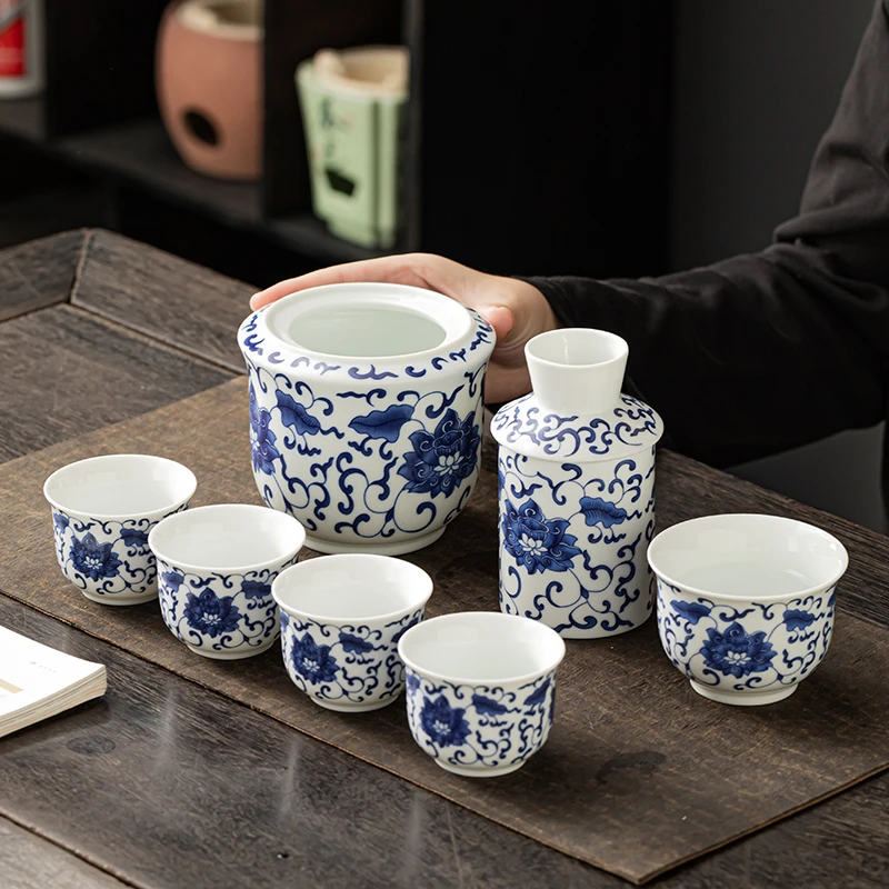 烫酒壶半斤暖酒器清酒黄酒酒壶家用白酒杯分酒具温酒器套装热酒壶