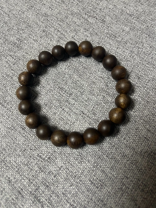 增香沉香木ZQ002芽庄紫其楠1.0圆珠单圈手串/多样性发其一