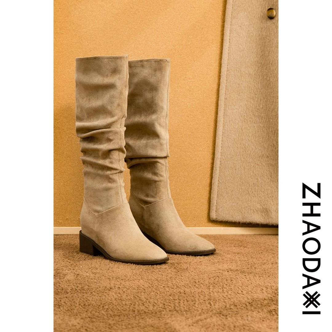 【赵大喜】现货！堆堆高筒靴 | 靴精.选羊京布/头层猪皮垫脚 好搭