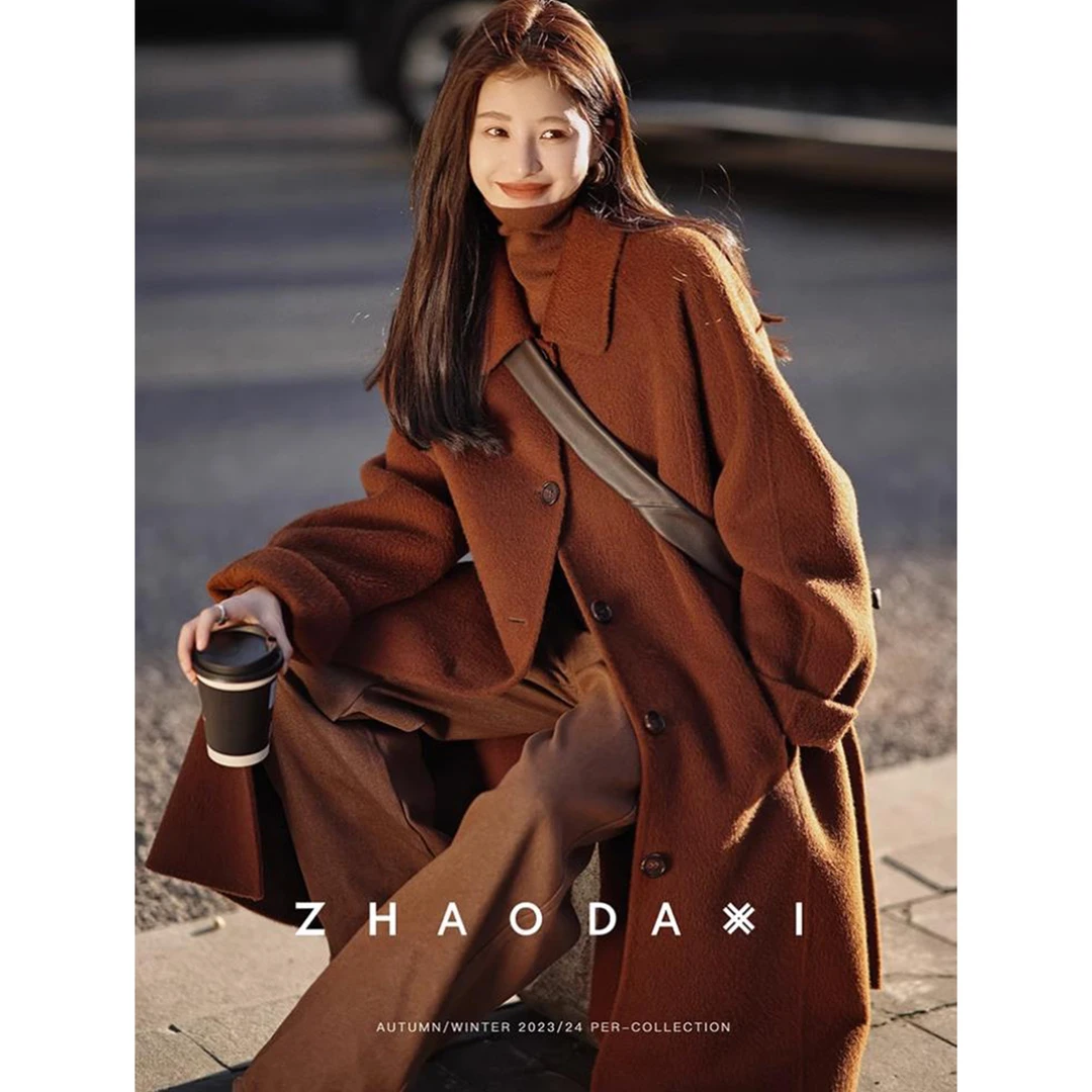 【赵大喜】现货！金高银大衣 | 100.%骆驼绒大衣冬新款美拉德外套
