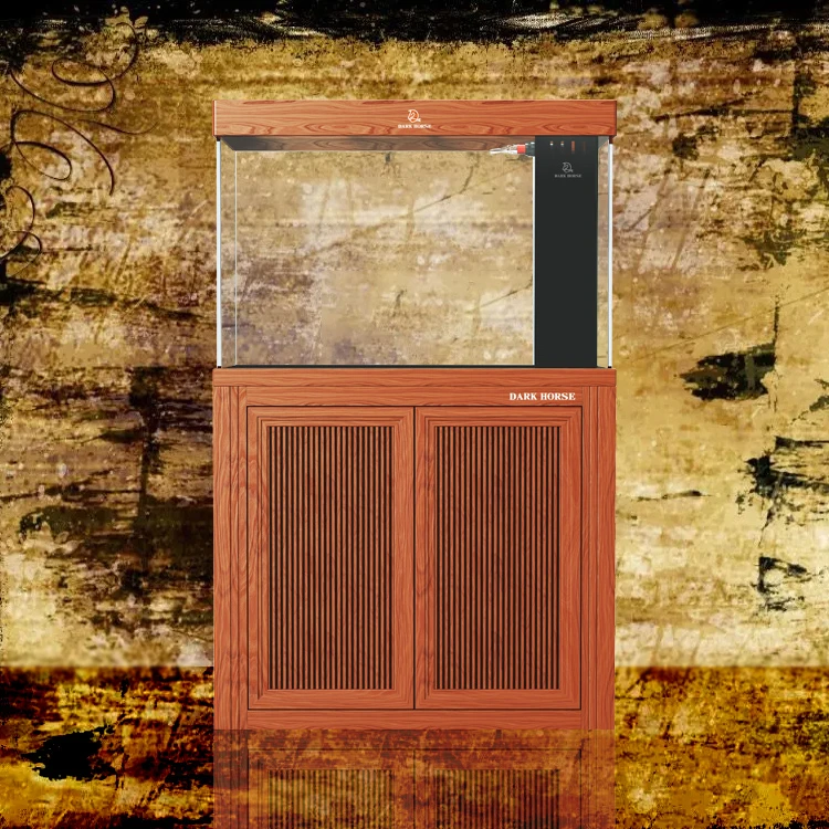 鱼缸客厅小型大型鱼缸超白玻璃办公室家用玄关生态缸屏风智能水族